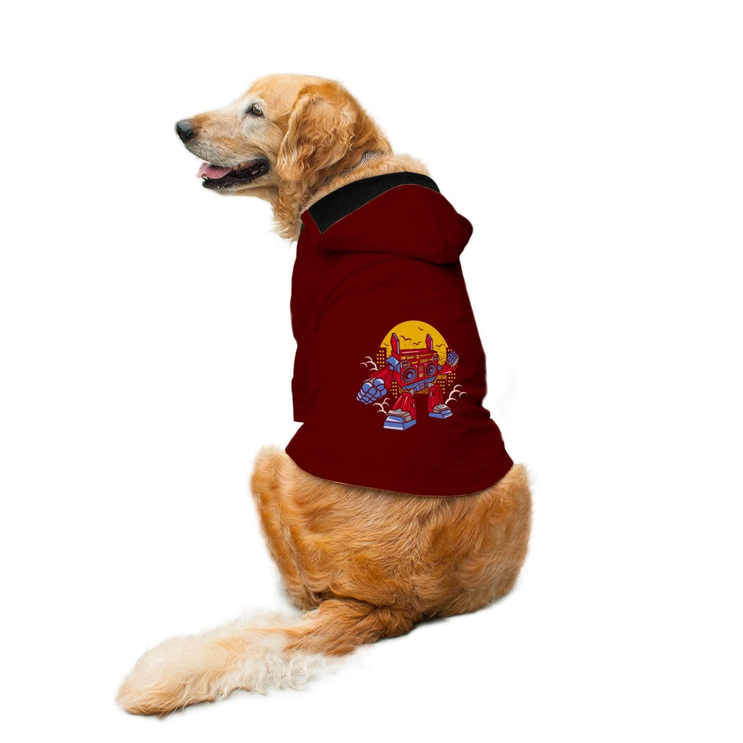 See full amazon price history chart for Ruse Pet Boombox Robot Printed Full Sleeves Dog Autumn Winter Hoodie Jacket/Apparel/Clothes/Jackets Gift for Big and Small Dogs.(Maroon/XXS) Ruse Pet Boombox Robot Printed Full Sleeves Dog Autumn Winter Hoodie Jacket/Apparel/Clothes/Jackets Gift for Big and Small Dogs.(Maroon/XXS) (B0BFXK2Z46) Amazon Price History, Amazon Price Tracker
