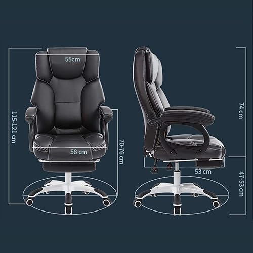 Miniatura 3 de ZHYH Boss Office Products - Silla de felpa doble resistente, silla de jefe, silla ejecutiva reclinable, asiento de masaje