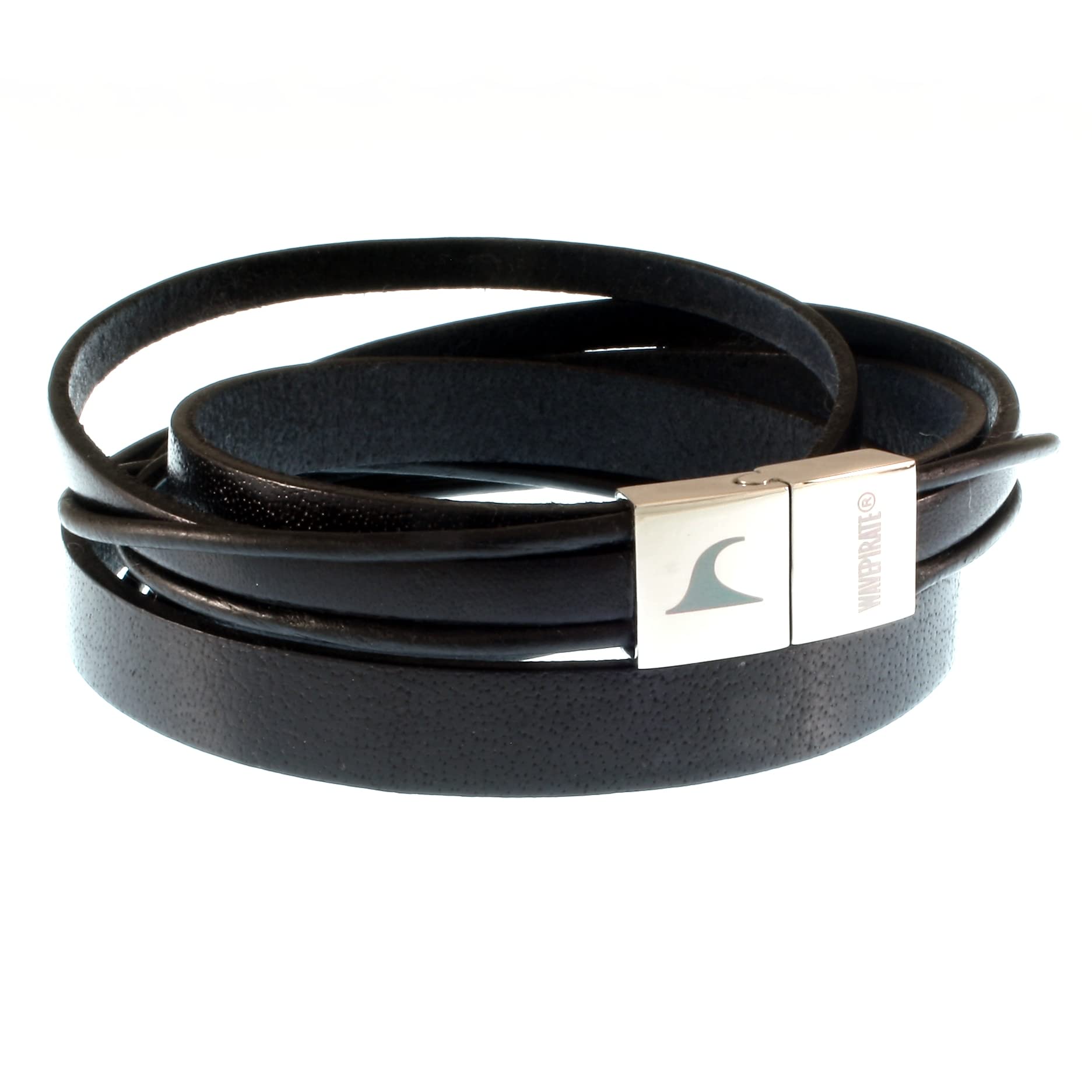 Echt Leder-Armband Rockstar Schwarz Männer Herren