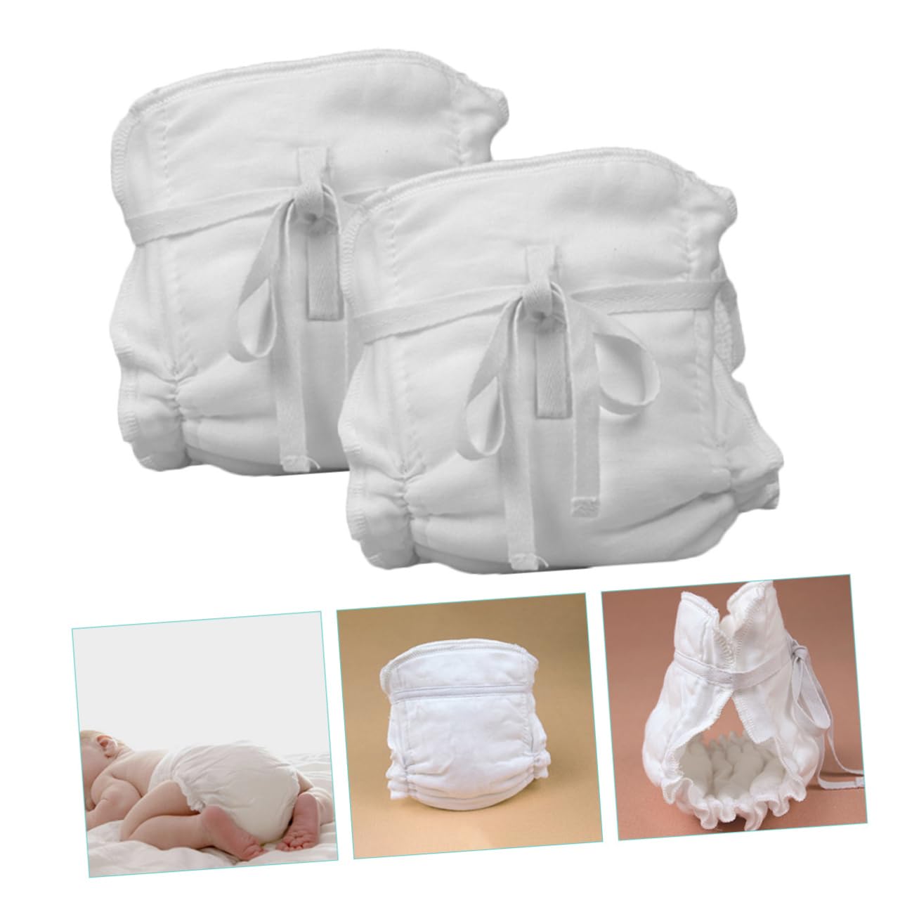 Totority Cotton Diaper Pant Newborn Baby Diapers Washable Breathable for Baby Essentials