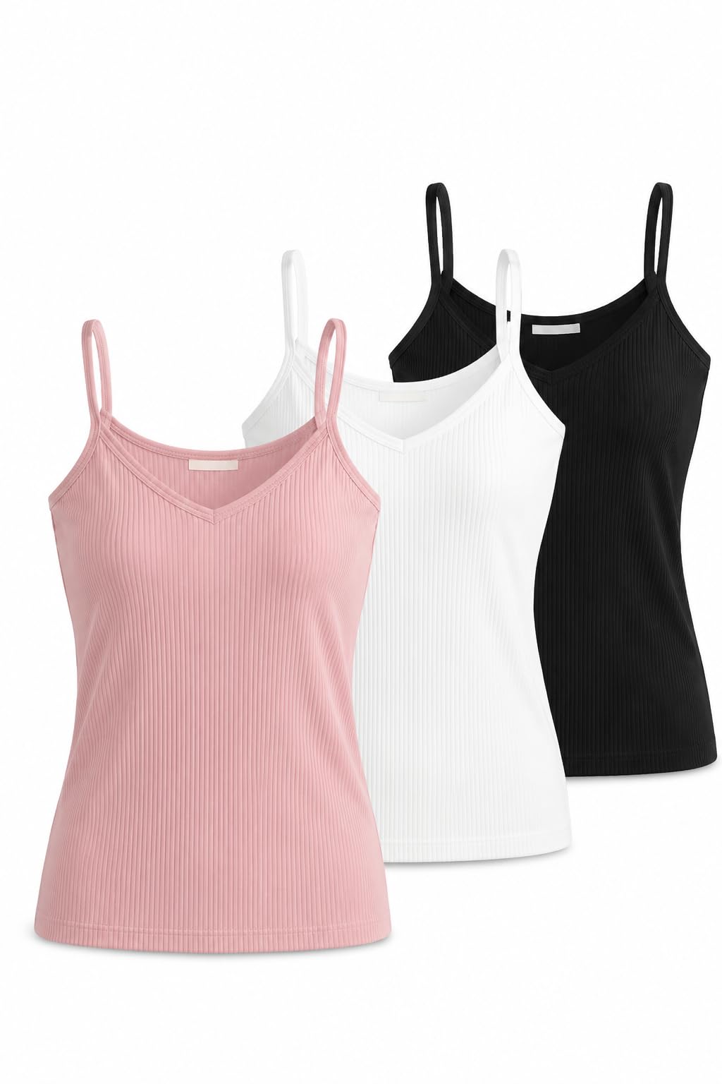 Women Thermal Tank Top Pack of 3, Winter Warm Fleece Lined Ribbed Camisole, Sleeveless Stretch Body Fit Innerwear, Soft Thermal Cami for Layering Under Sweaters, Jackets & Daily Cold Weather Wear-image-26