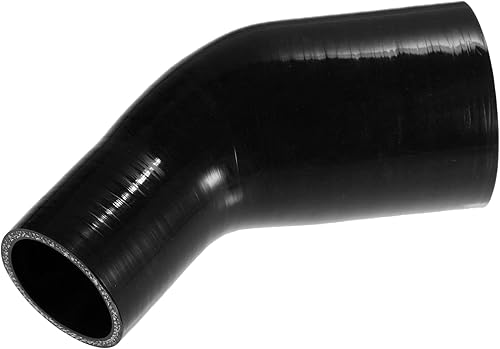 X AUTOHAUX 45 grados 2.0 pulgadas a 3.0 pulgadas ID 4 capas reductor de codo de coche acoplador de manguera de silicona tubo intercooler tubería de