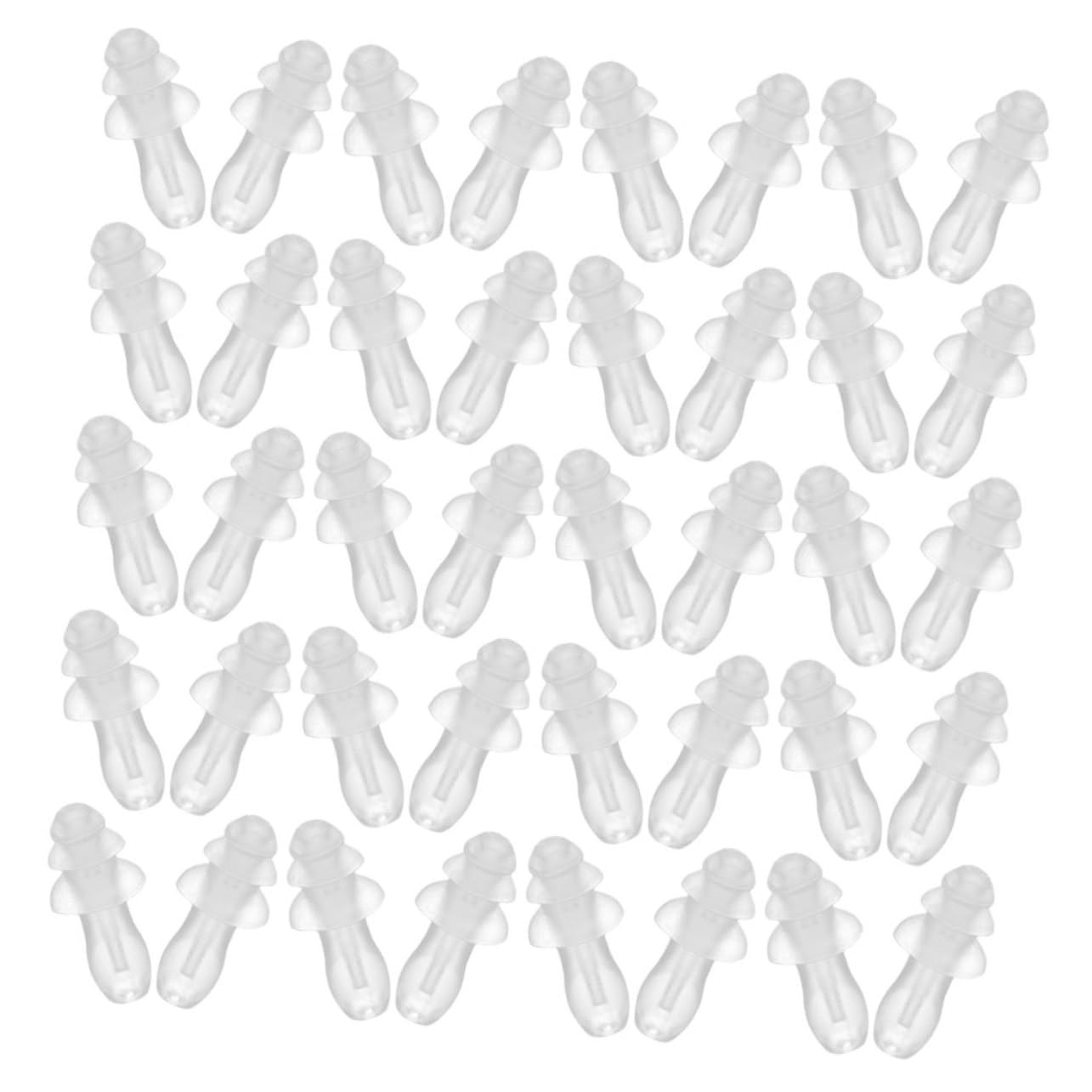 SOLUSTRE 250paare Wiederverwendbare Ohrstöpsel Für Geräuschreduzierung Flexible Schwimm Und Schlafohrstöpsel Transparentes Design Für Studieren Und