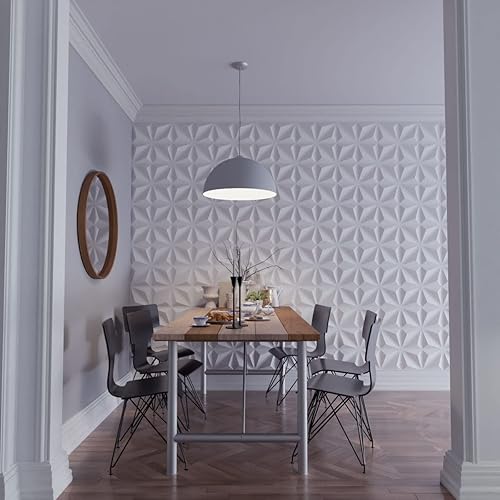 Miniatura 11 de Ekena Millwork WP20X20BIWH-CASE-12 19 5/8 pulgadas de ancho x 19 5/8 pulgadas de alto Bailey EnduraWall Decorativo 3D Panel de pared cubre 32.1 pies