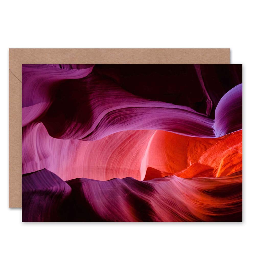 Wee Blue Coo GRAPH LANDMARK ROCK FORMATION ANTELOPE CANYON ARIZONA GREETINGS CARD