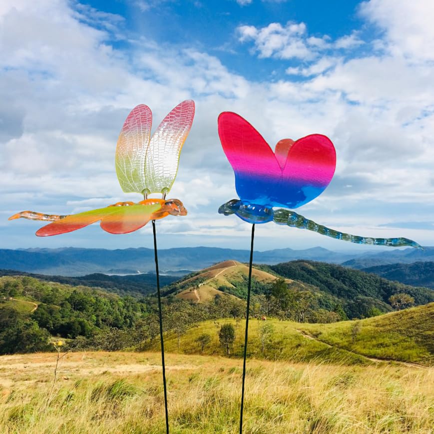 ARUNA DECOR PVC & Metal Colourful Dragonfly Set of 2 Garden Decoration Outdoor Sticks Lawn Decor Garden Decor Outdoor Decor Stick [20x2.5x16 cm] (Dragonfly) (B0DH5FP9L7) Amazon Price History, Amazon Price Tracker