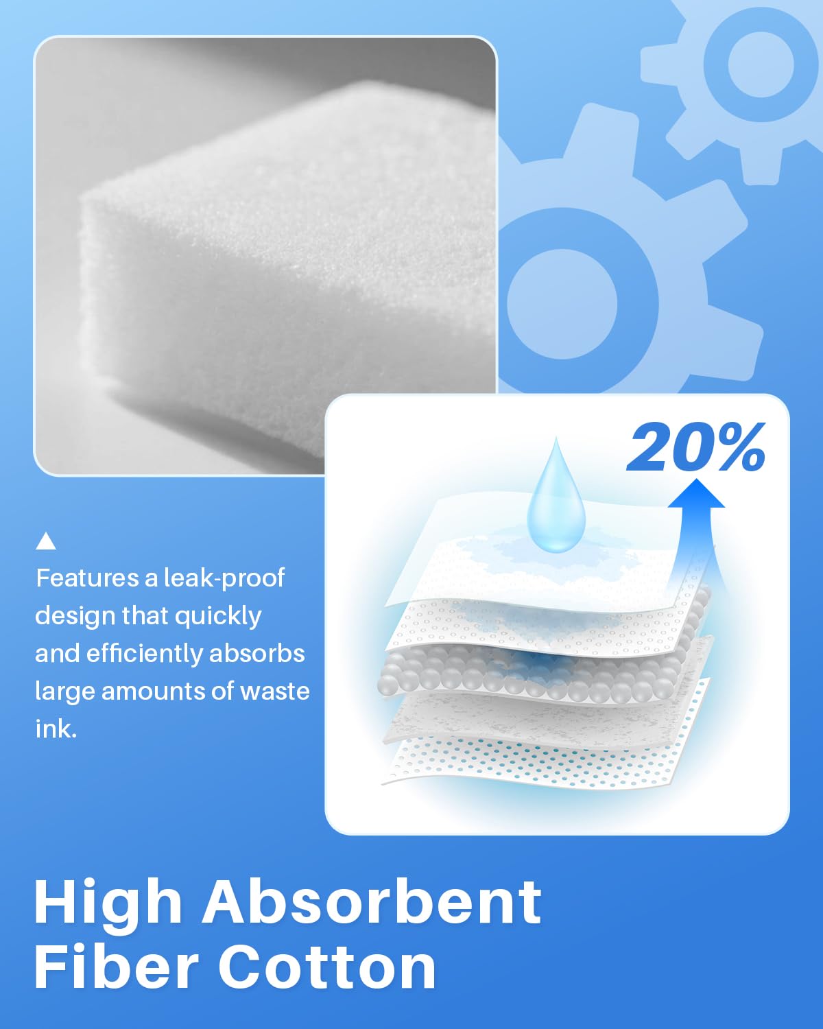 Skydo T04D1 Scatola di Manutenzione, Compatibile con Epson C13T04D100 T04D100 Eccellente Capacità di Assorbimento Dell'acqua, con ET-15000 ET-4750 ET-3750 ET-4850 ET-3850 ET-3700 ET-4856 ET-5150