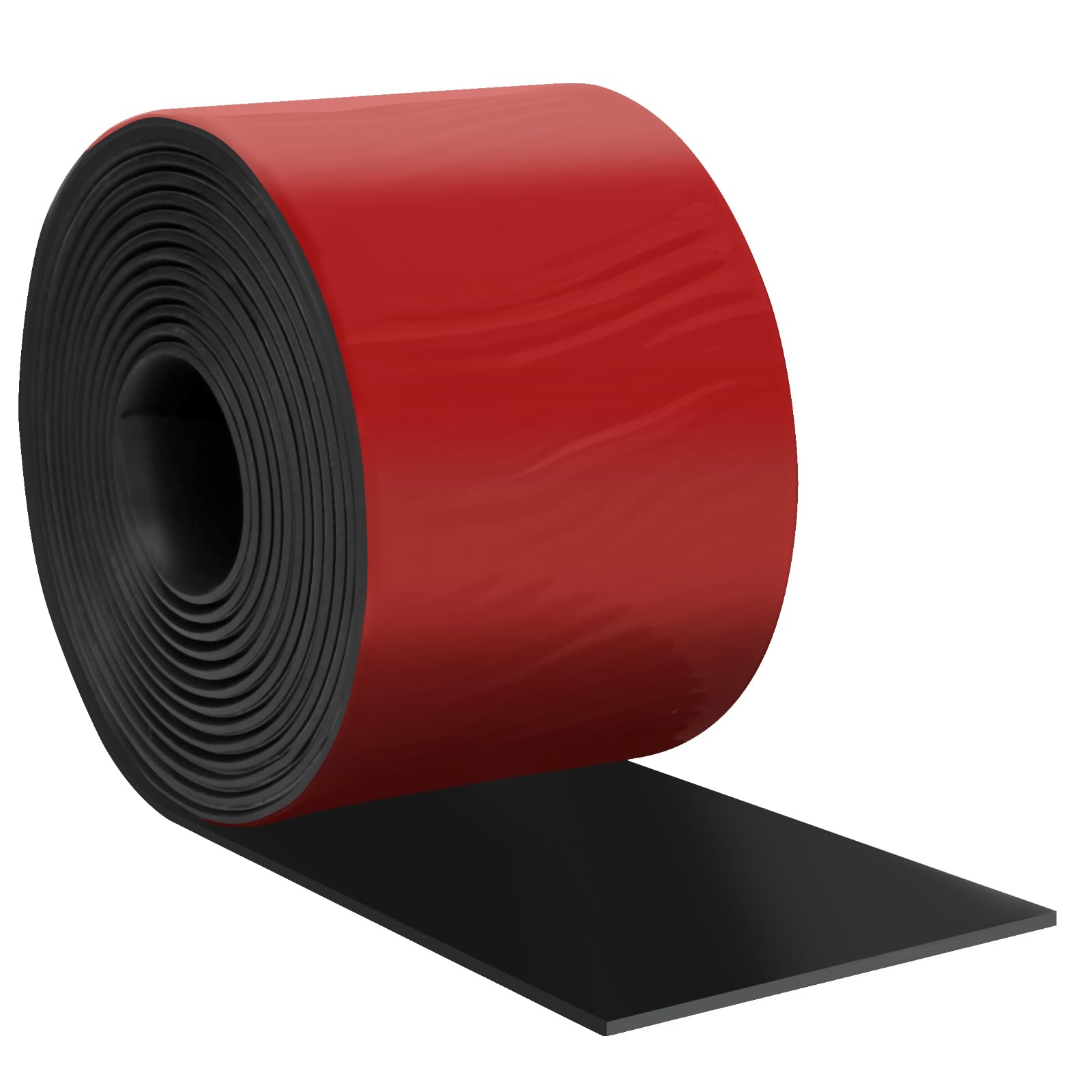 Heonay Self Adhesive Rubber Strips, Solid Neoprene Rubber Sheets Rolls Strips (4" W x 1/16" T x 120" L, Self Adhesive)