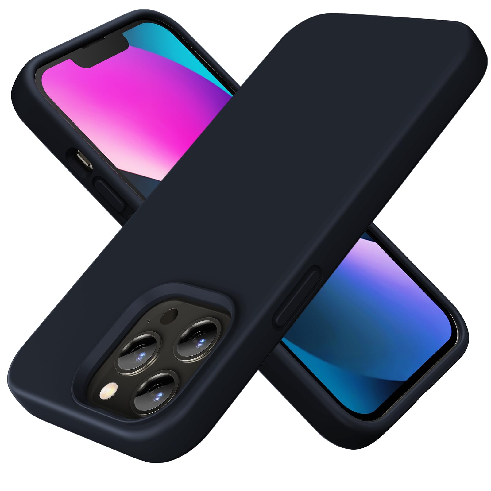 TIIXXE Silicone Case Compatible with iPhone 13 PRO Case Soft Ultra Slim Protective Shockproof Liquid Silicone Phone Case,Anti-Scratch Microfiber Lining