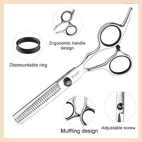Miniatura 3 de Fcysy Tijeras de adelgazamiento para cortar el cabello, tijeras profesionales de adelgazamiento de cabello de 6 pulgadas, tijeras texturizadoras de