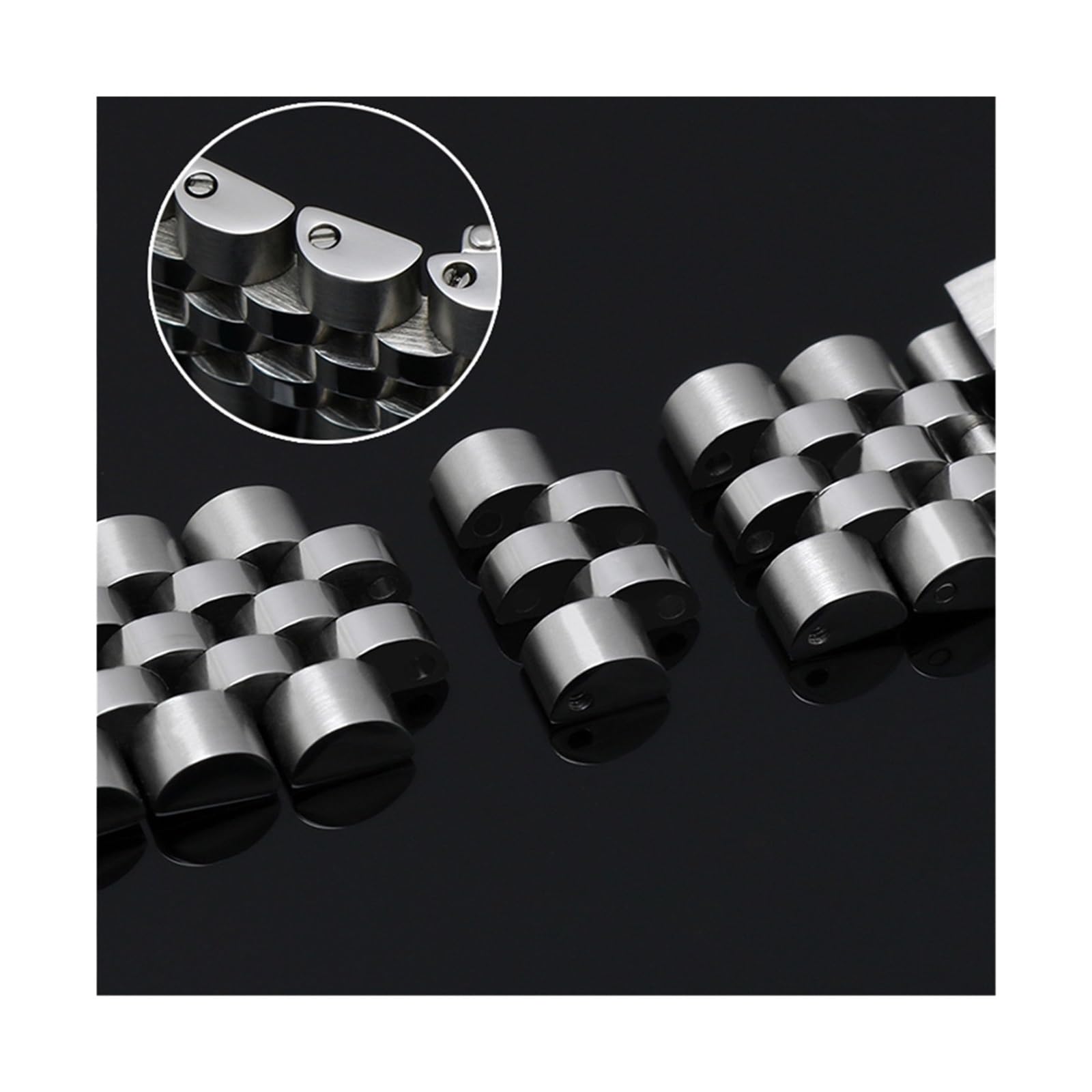 Bracelets de Montre en Acier Inoxydable Bracelets de Montre en Acier Inoxydable(Silver)