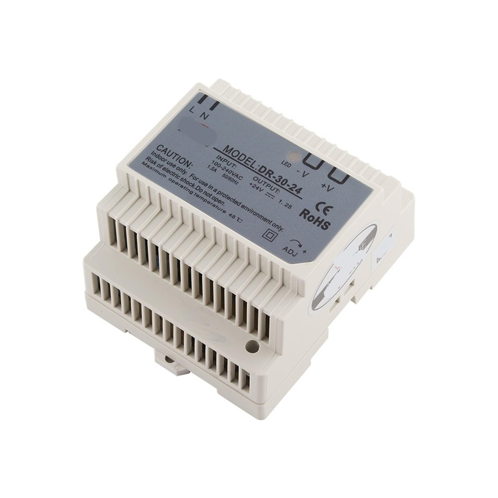 Alimentation sur Rail DIN 24V 1.2A DR-30-24 boîtier modulaire pour tableau électrique compact