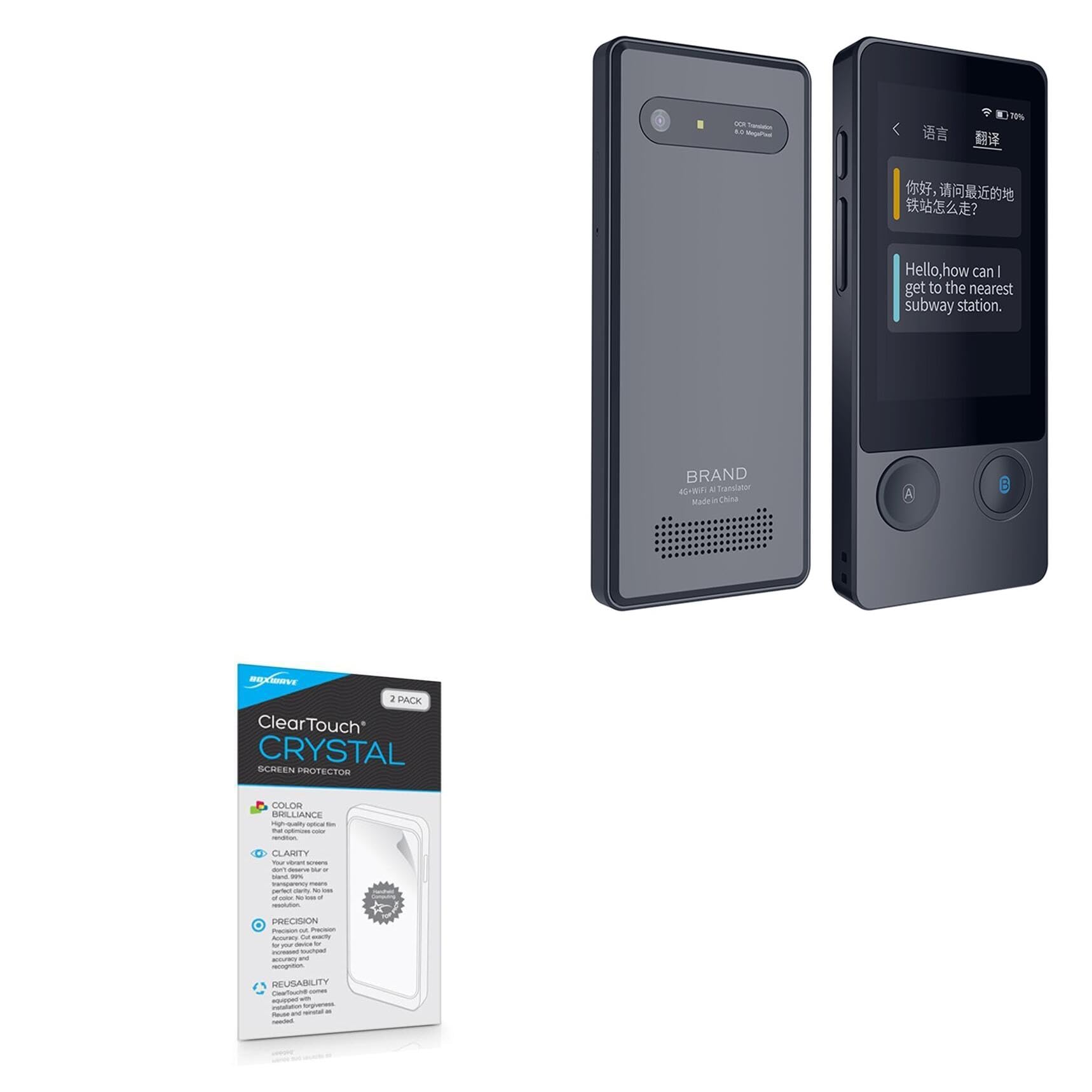 BoxWaveScreen Protector Compatible with Wooask W06 - ClearTouch Crystal (2-Pack), HD Film Skin - Shields from Scratches