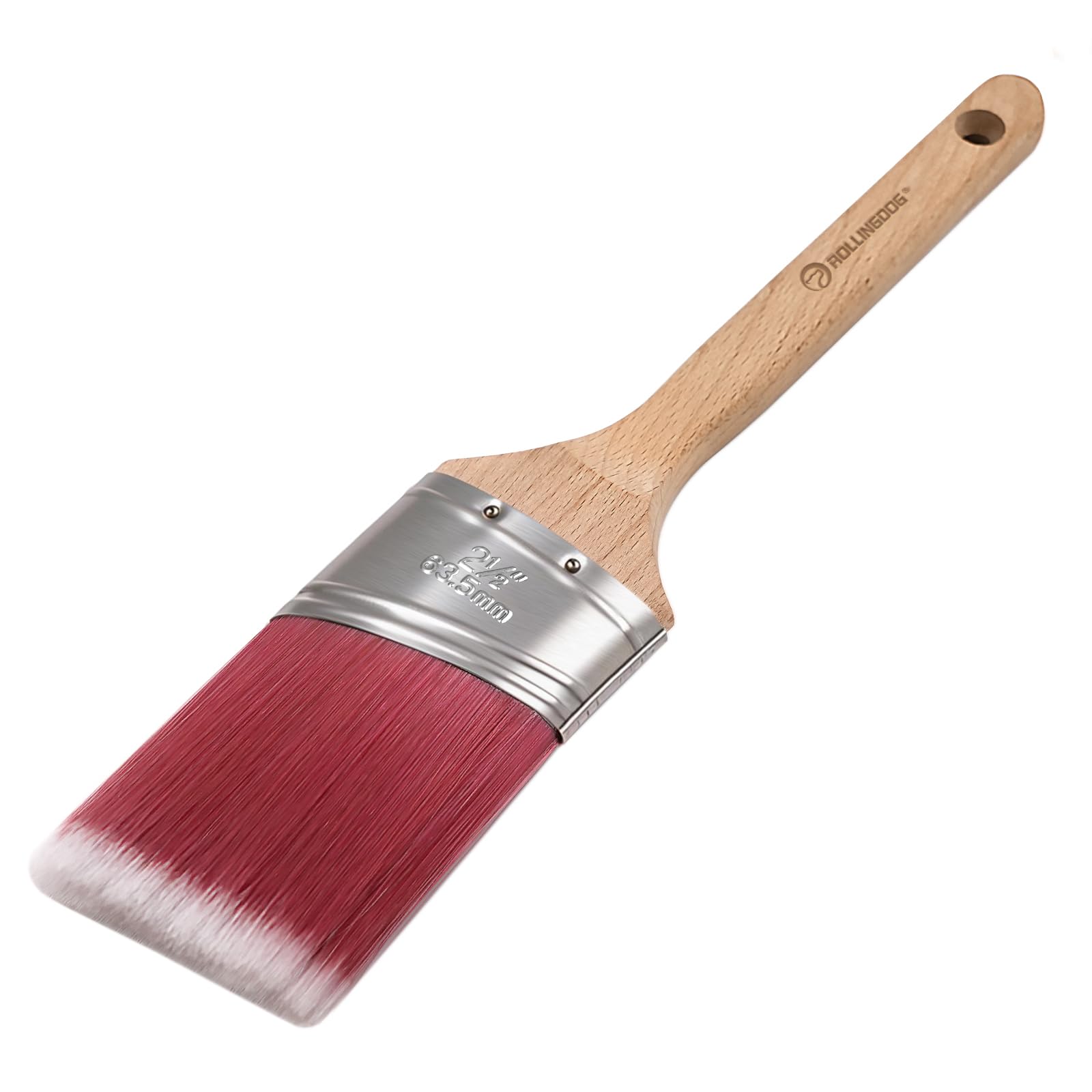 ROLLINGDOG 2.5 Inch Oval Angled Paint Brush