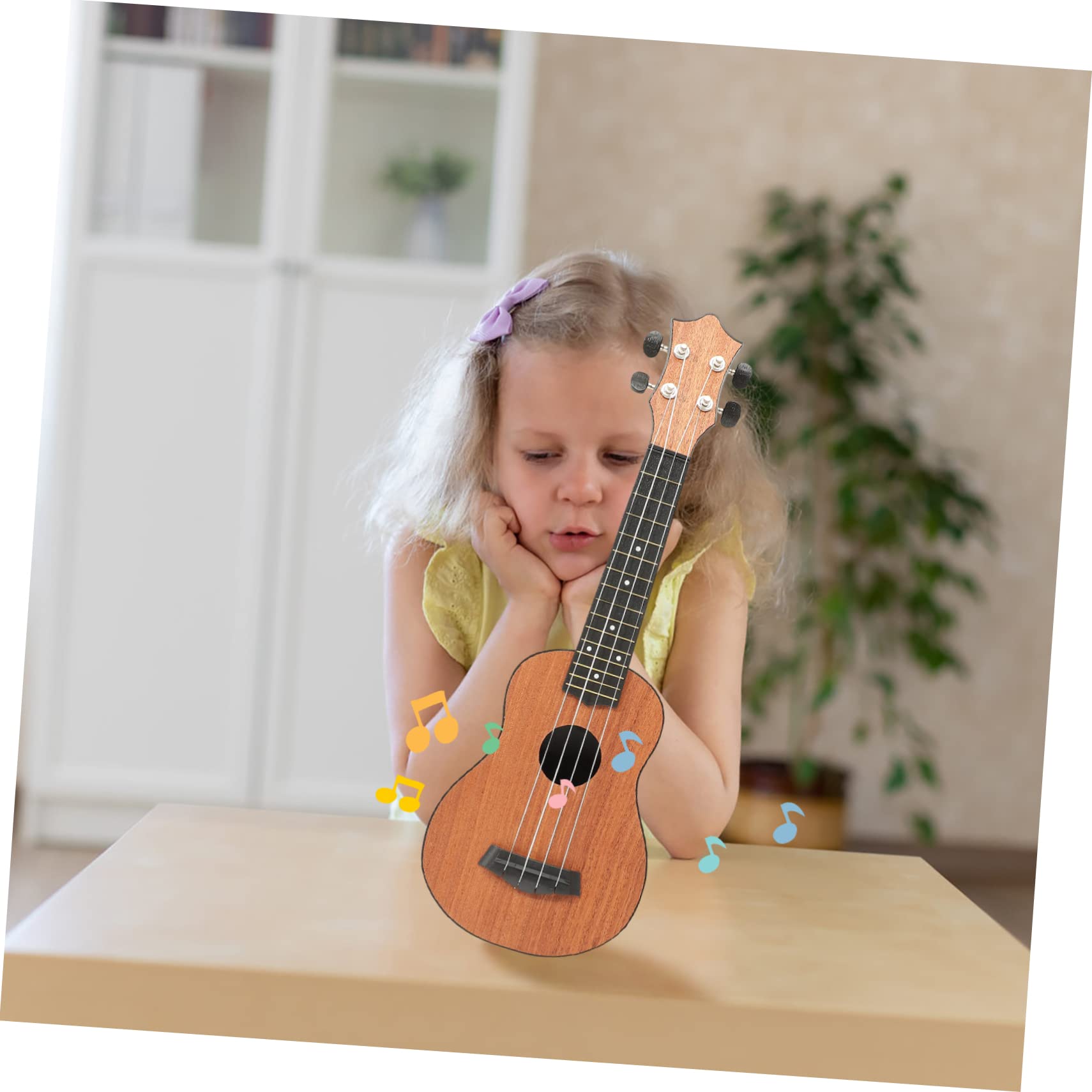 Ukulele Classico 21 Pollici per Principianti, Legno e Fibra di Carbonio | Festa Scuola Decor, Pratica e Educazione Musicale, per Ragazzo Ragazza, Chitarra Legno, Ukulele Accordatore
