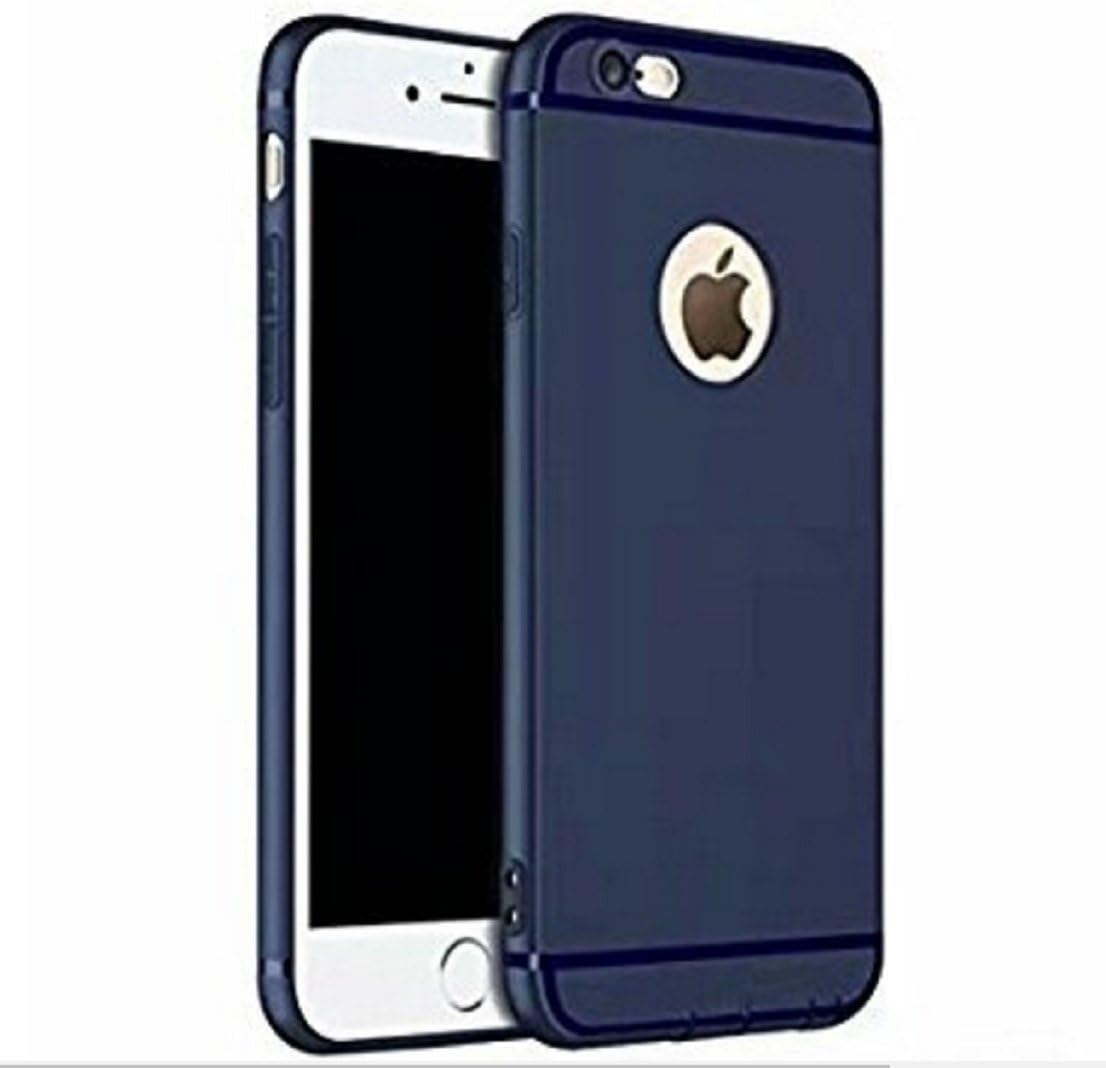 Crombie Soft Silicone Slim Back Cover Case for iPhone 6/6S (4.7) inches - Dark Navy Blue