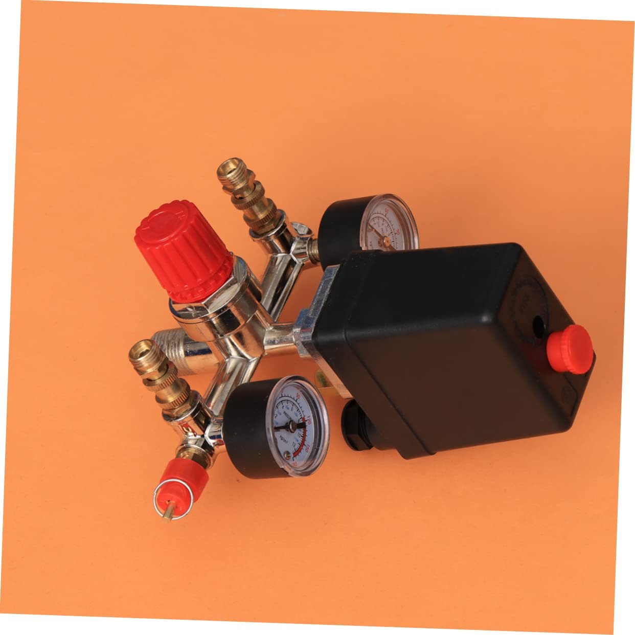 Hemobllo Pressostato con Manometro per Compressore d Aria Regolatore della Pressione della Pompa del Compressore d Aria