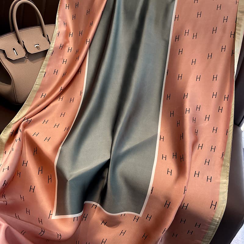 FairyCity Womens oversized Luxury Silk Scarf Long Satin Scarf Lightweight Fashion Shawl Wrap3