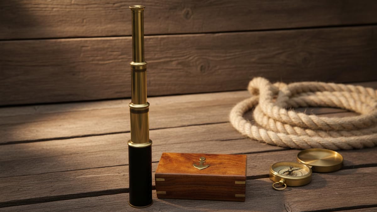 Messing-Teleskop mit Anker, 38,1 cm
