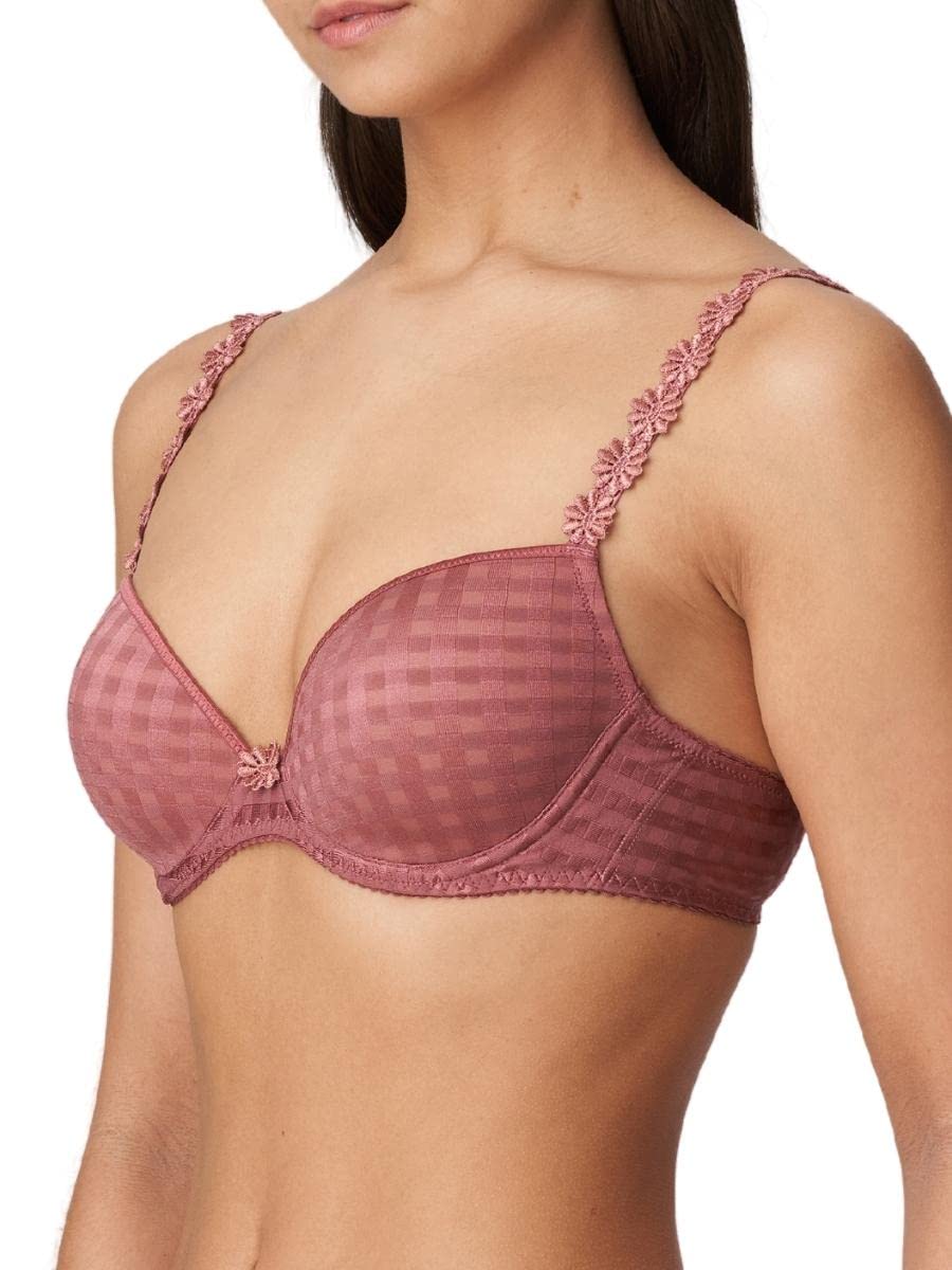 Marie Jo Runder Schalen-BH mit tiefem Steg Avero, Größe 70E, Wild Ginger, Blümchen Träger, 2 Haken/Ösen Verschluss