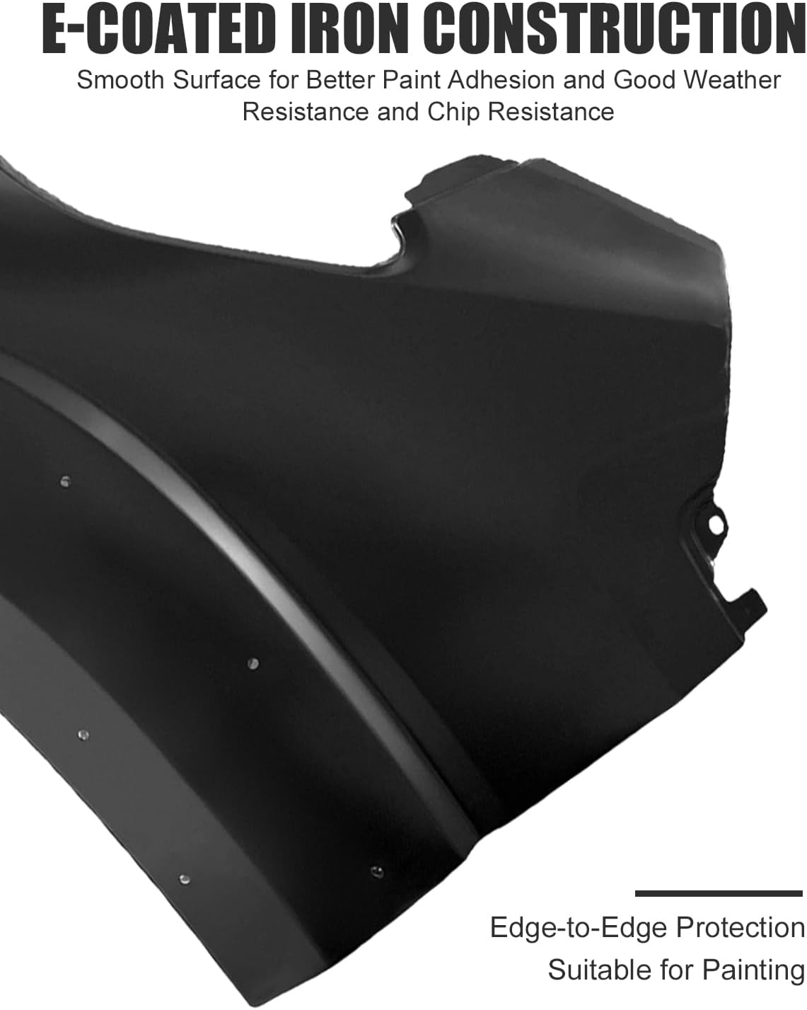 Front Fender Panel with Holes Primed Finish E-coated Iron Material for Ram ProMaster 1500 2500 3500 2023 2024 2025, for Ram ProMaster EV 2024 2025 (Front Left Driver Side)