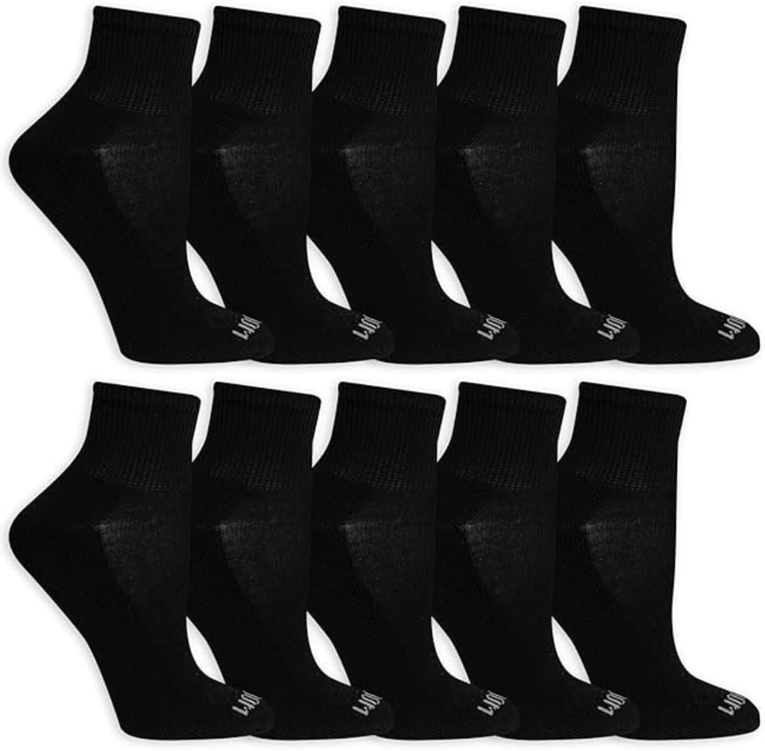 Fruit of the Loom Women's Everyday Soft Cushioned No Show Socks