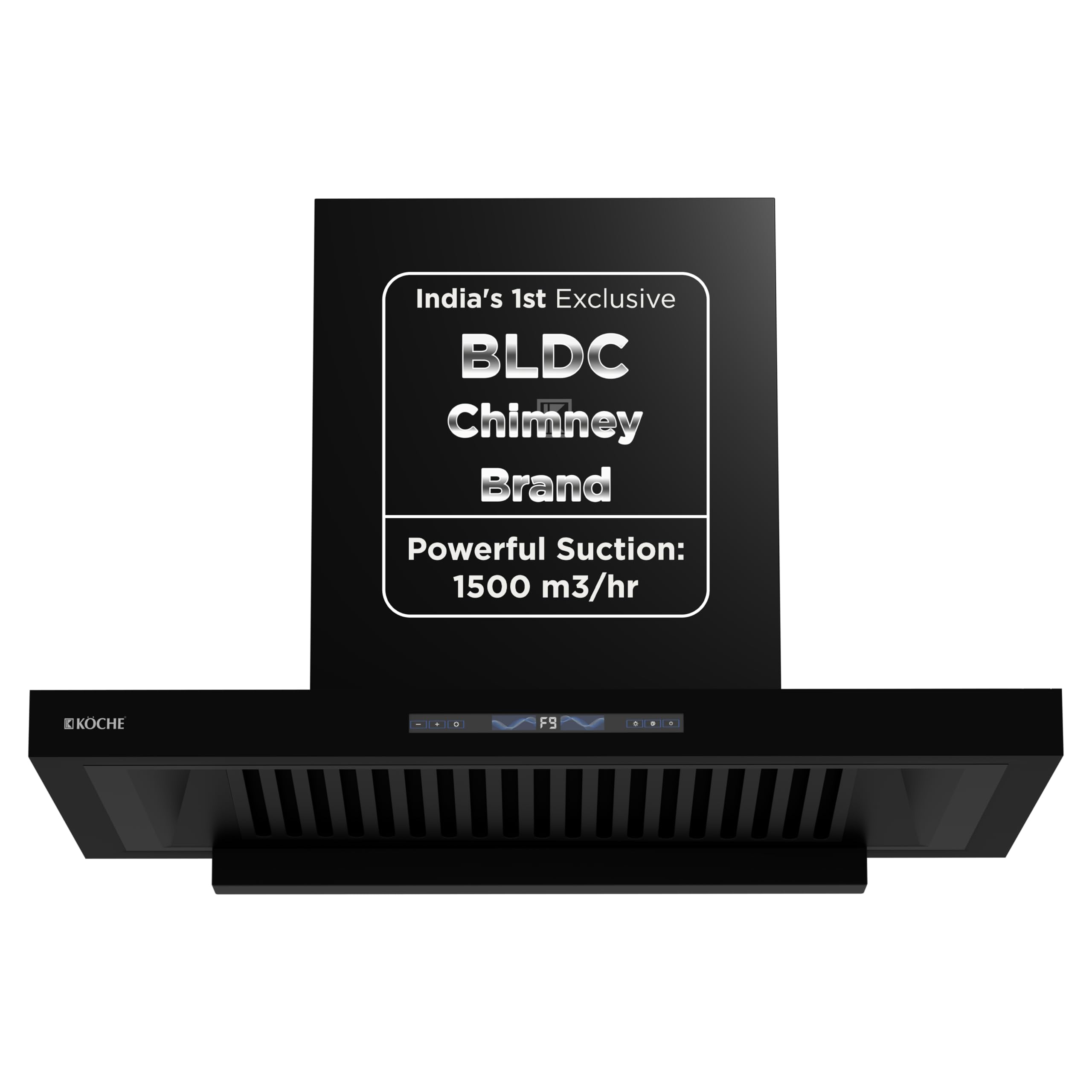 KOCHE STARK 75 Auto‑Clean Filterless Kitchen Chimney | 1500 m³/hr Suction | Gesture Control | 9+1 Turbo Speeds | BLDC Motor | Low Noise | Sleek Modular Body | 12‑yr Motor Warranty (STARK 75 CM)-image-9