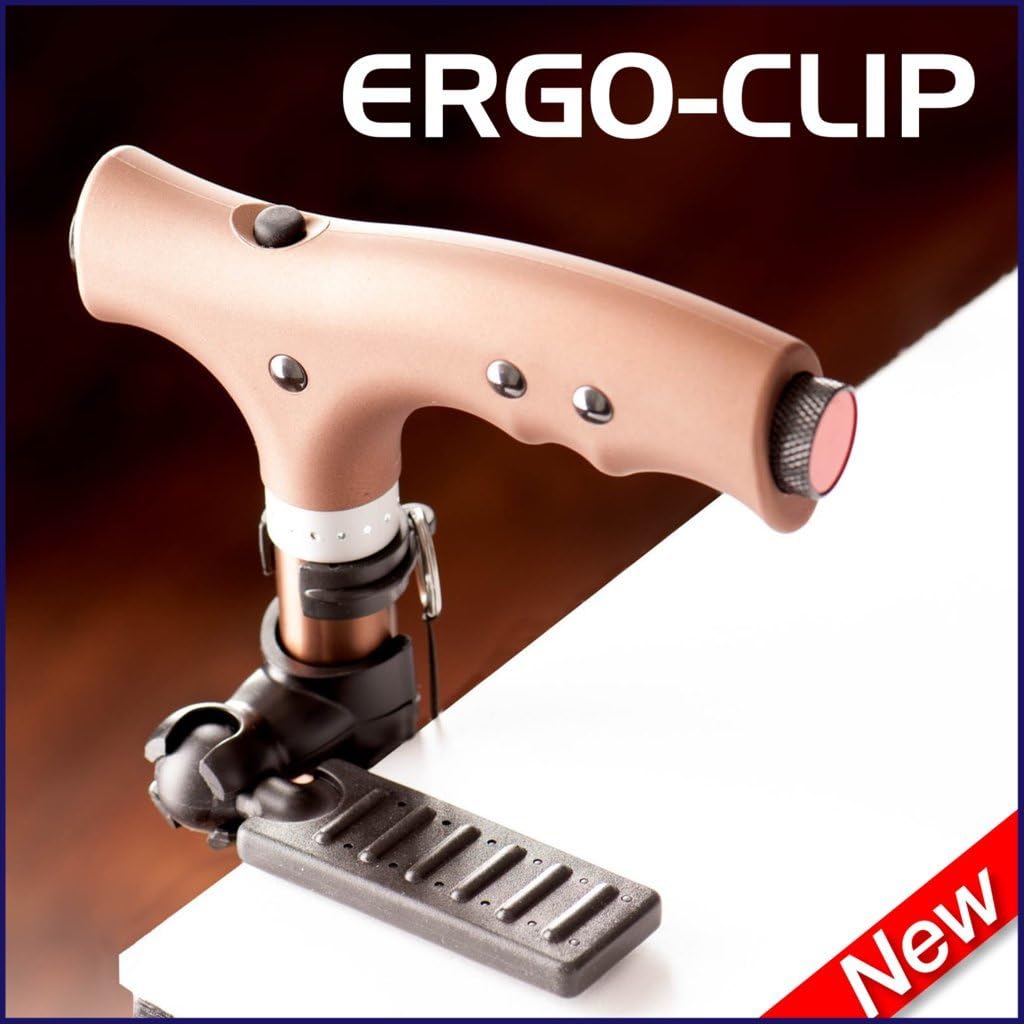 ErgoClip- Crutch & Cane Surface Grip Holding Device, Stops Your Walking Stick from Falling to The Ground from Your Chair, Table, Mobility Scooter Or Any Stable Surface. : Health & Household