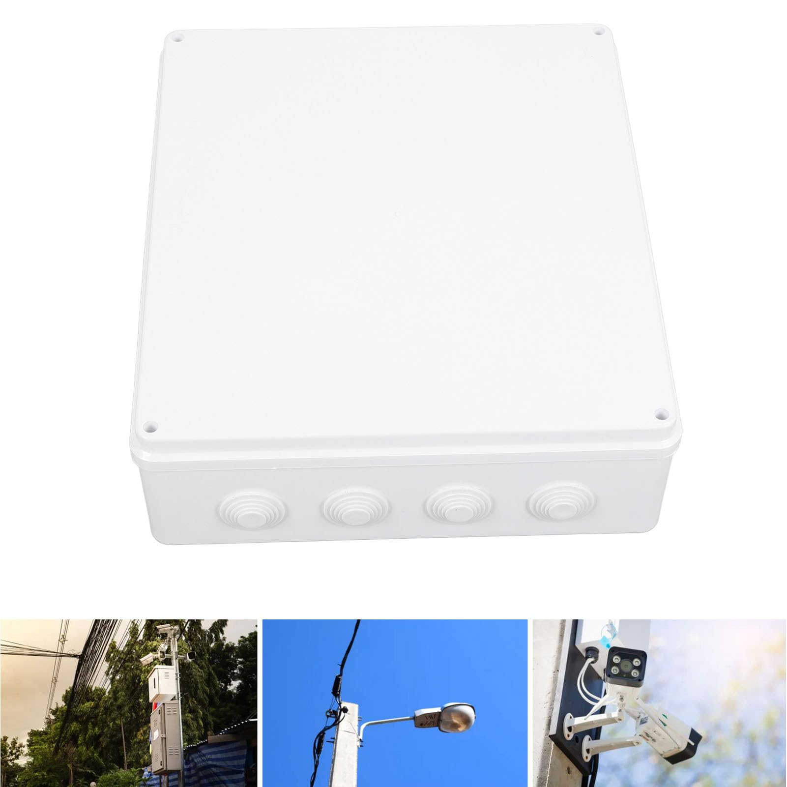 YWBL-WH Caja de Conexiones Eléctricas Caja Eléctrica de Plástico ABS 400 X 350 X 120 Mm IP65 Cubierta Preperforada Resistente a Impactos para Conexiones de Equipos de Cableado Residencial en