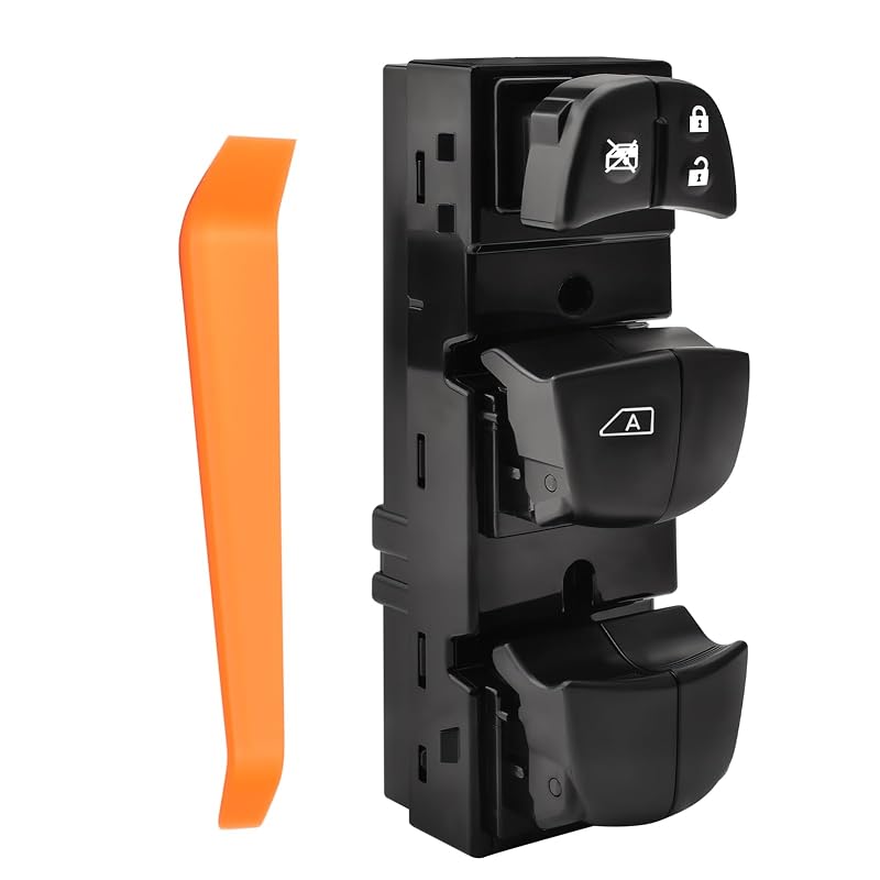 Interruptor mestre do vidro elétrico e trava da porta lado do motorista ZyloPlinx para Nissan Sentra 2.0 L 2020 a 2023 – 1 unidade