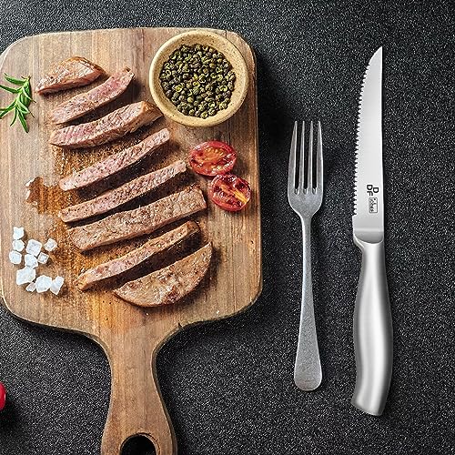 DDF iohEF Steak Knife Set, 6 Piece Steak Knife, High Carbon Japanese Stainless Steel Serrated Steak Knives - Image 6