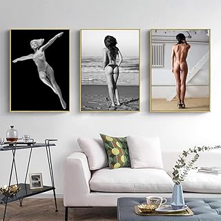 Donna Schiena Sexy Corpo Tela Olio Quadri Bellezza Modello Poster Stampa Corpo Arte Quadro Parete Arte Camera da Letto Bagno Decorazioni Regalo 40x50cmx3 No Cornice