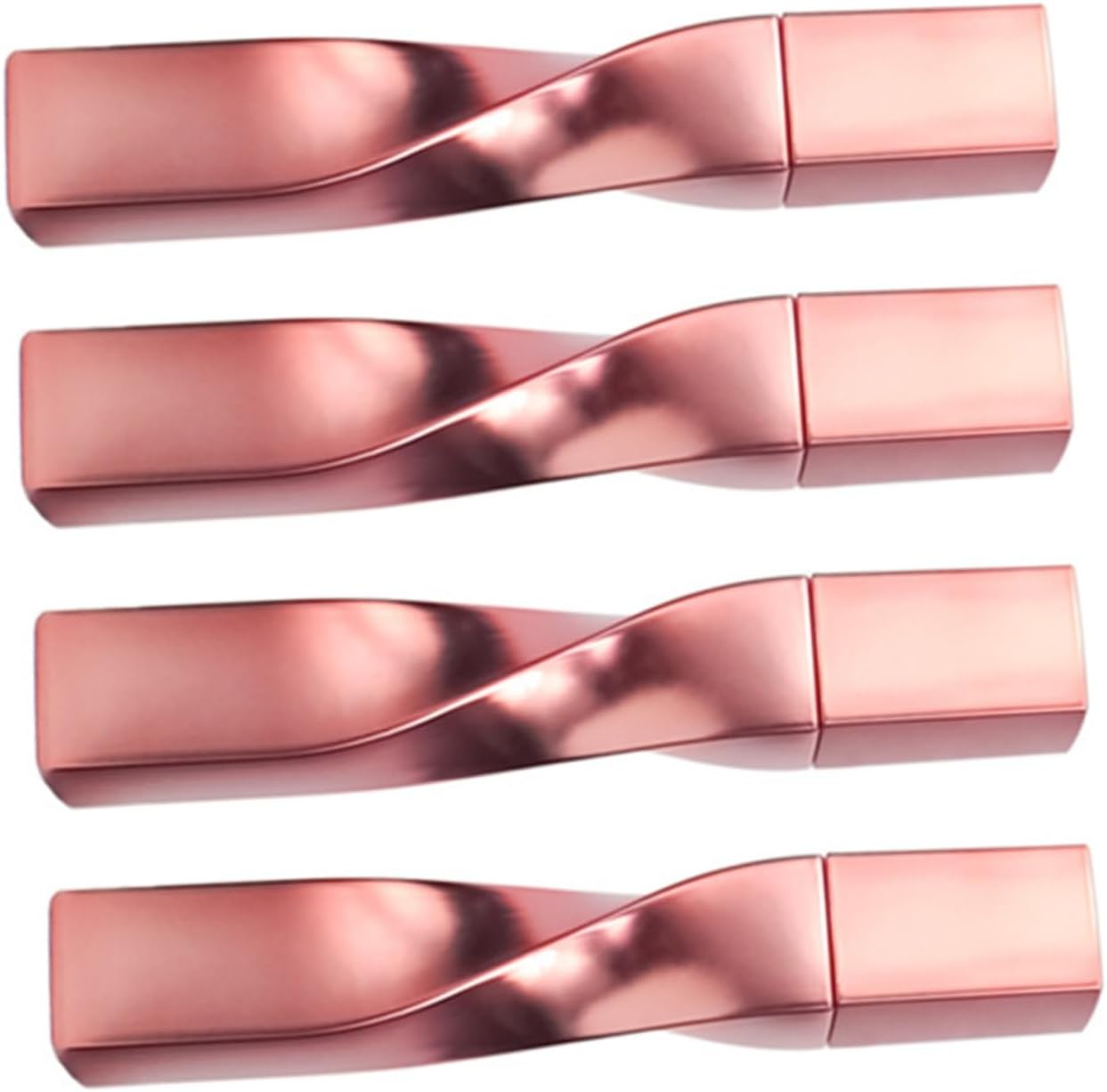 DOITOOL 4pcs 15ml Refillable Spiral Mascara Tubes Wands Empty Lash Brush Containers Rose Gold for Eyelash Makeup Application