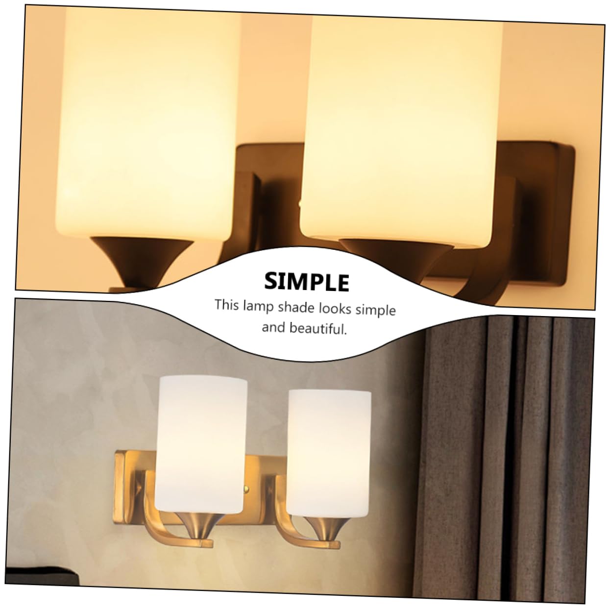 OSALADI Lot De 2 Abat-jours Cylindriques En Verre Laitony Pour Lampadaire Et Applique Murale E27, Surface Lisse, Diffuseur De Lumière Douce, Compatible à Suspendre, Éclairage Intérieur Contemporain