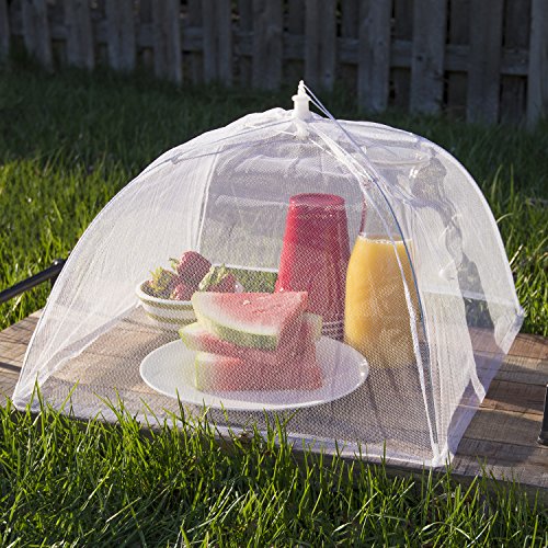 Prextex Pop Up Mesh Screen Food Cover (6 Pack) Outdoor Picnic Accessories - Thumbnail 4