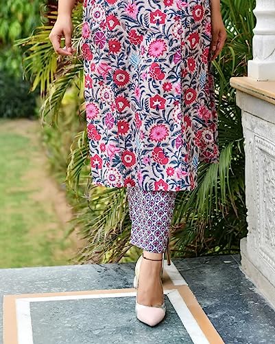 Image of Lymio Kurta Set for Women | Women Kurta | Women Kurta Sets Kurtis | Women Kurta Pant Set | Women Kurta Pant Set Women Kurti Set with Pant | Women Kurti Set with Pant Cotton (K-18-19)