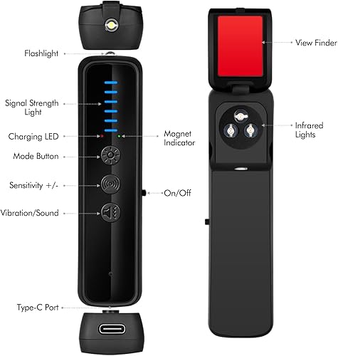 Miniatura 2 de Detector de cámara oculta P18 - Detector de rastreador de RFBugGPS Dispositivos de escucha ocultos, detector de señal, buscador de cámara anti espía