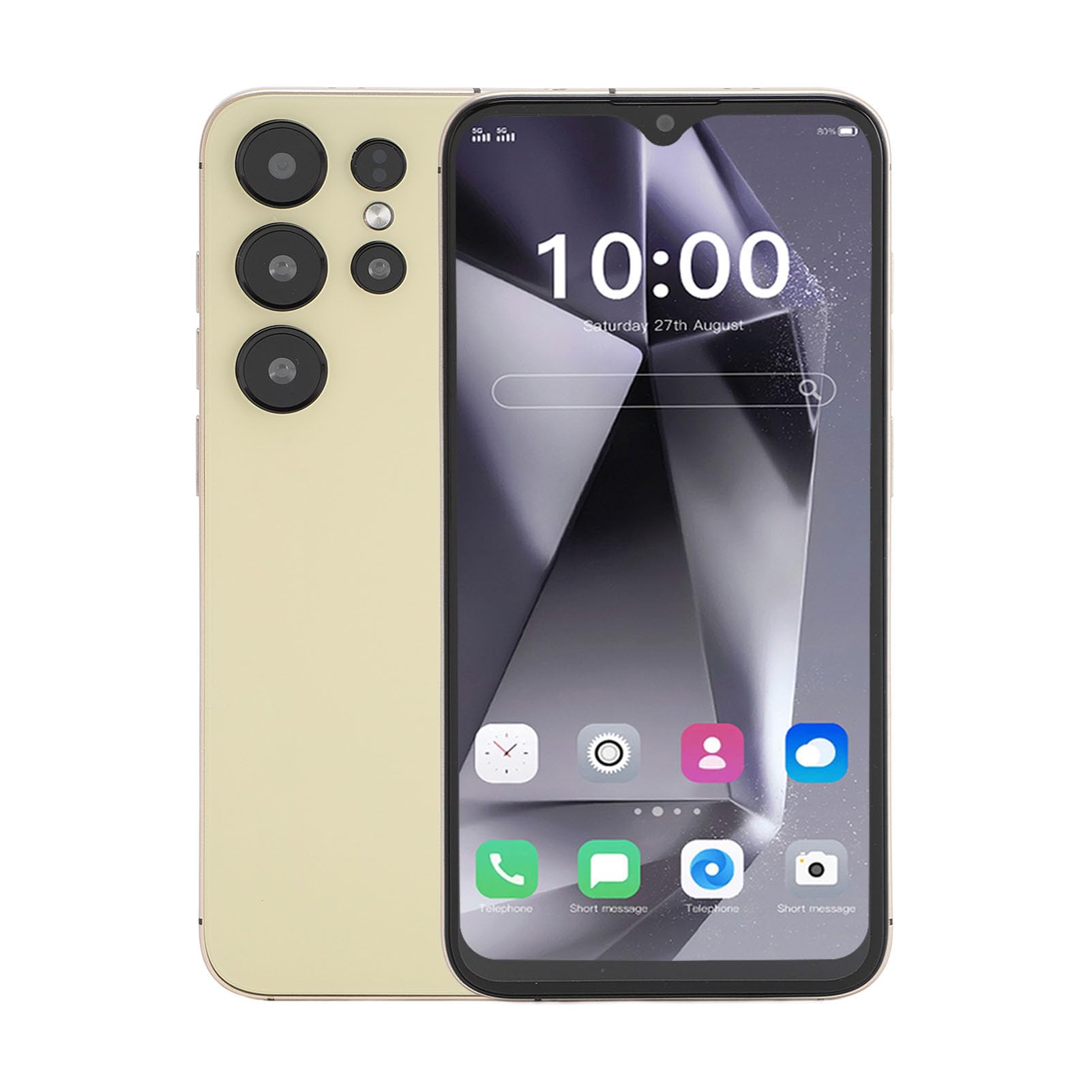 Generic 6,28 Cala Telefon Komórkowy, 4G LTE Network 8 GB RAM 64 GB Smartfon ROM do Dzwonienia (YELLOW)