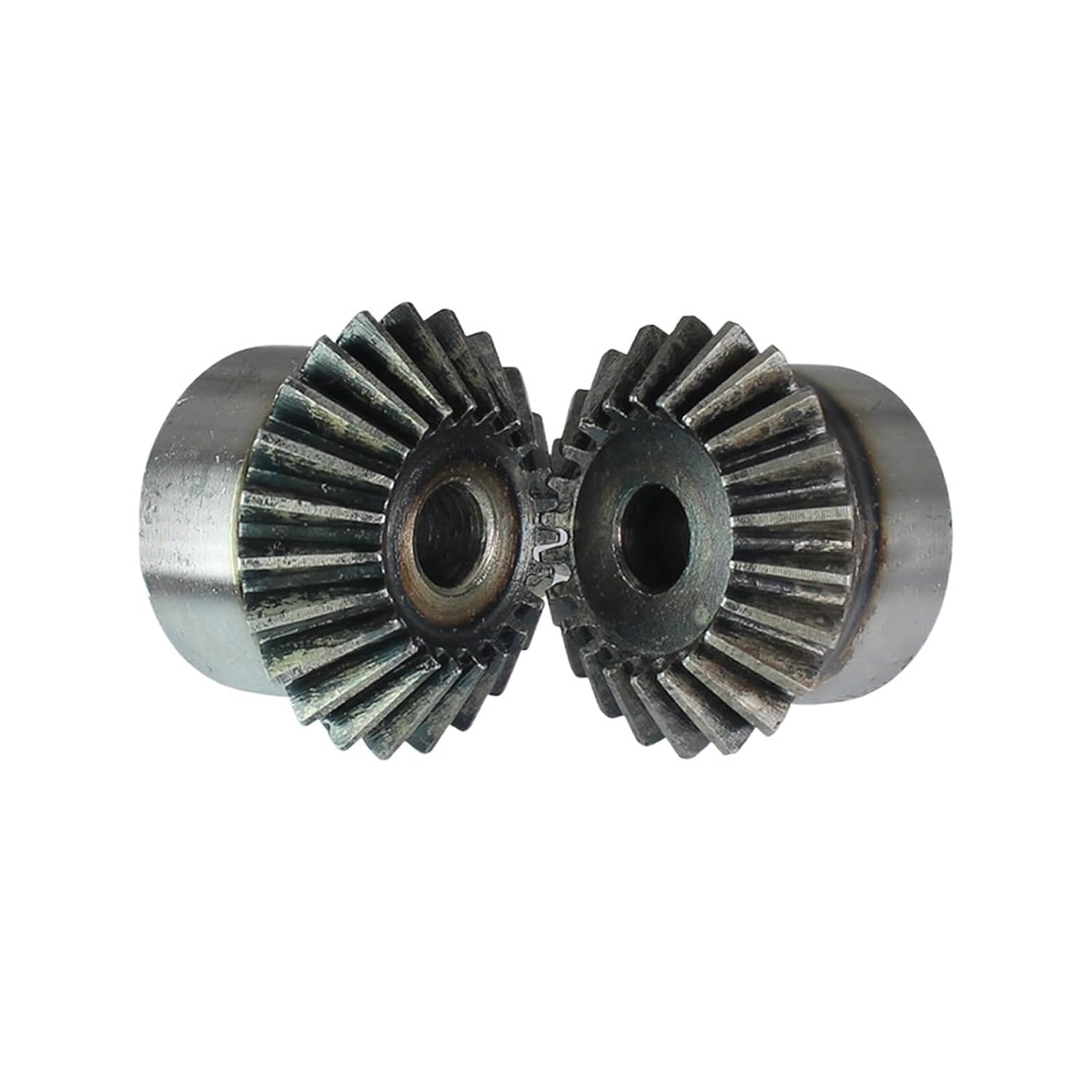 Bevel Gear Pinion Hardware Mechanical 4PCS Bevel Gear No. 45 Steel Quenched 15-30 Teeth 90 Degree Transmission Straight Bevel Gear 1:1 Process Hole with Screw(5M25T Process Hole)