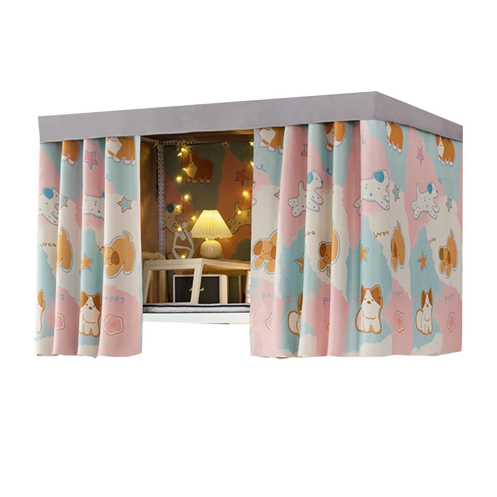 Rimuovibili Baldacchino for Letto for Dormitorio, Tenda Oscurante Con Baldacchino for Parte Superiore Prova Di Polvere Tenda(Curtain*2,1.5m,D)