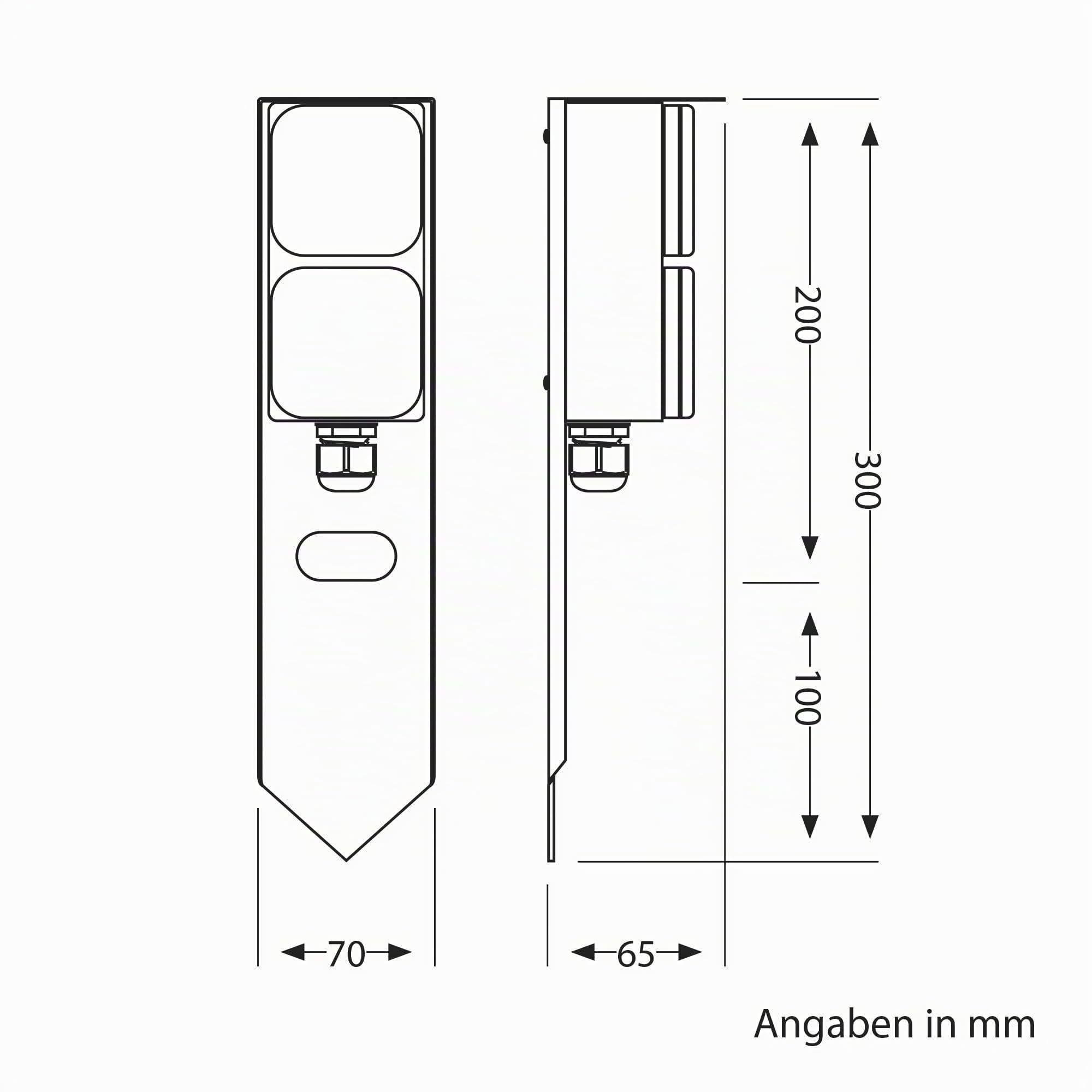 ledscom.de 3X Garten Steckdosen-Säule PIWI mit Erdspieß und 2m Kabel für außen, IP44, 2-Fach, anthrazit