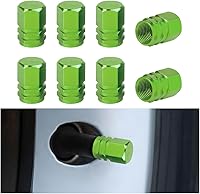 Vista 18 de Tapones de válvula de vástago de neumático de automóvil, 4 piezas de cubiertas de vástago de válvula de aleación de aluminio, resistentes a