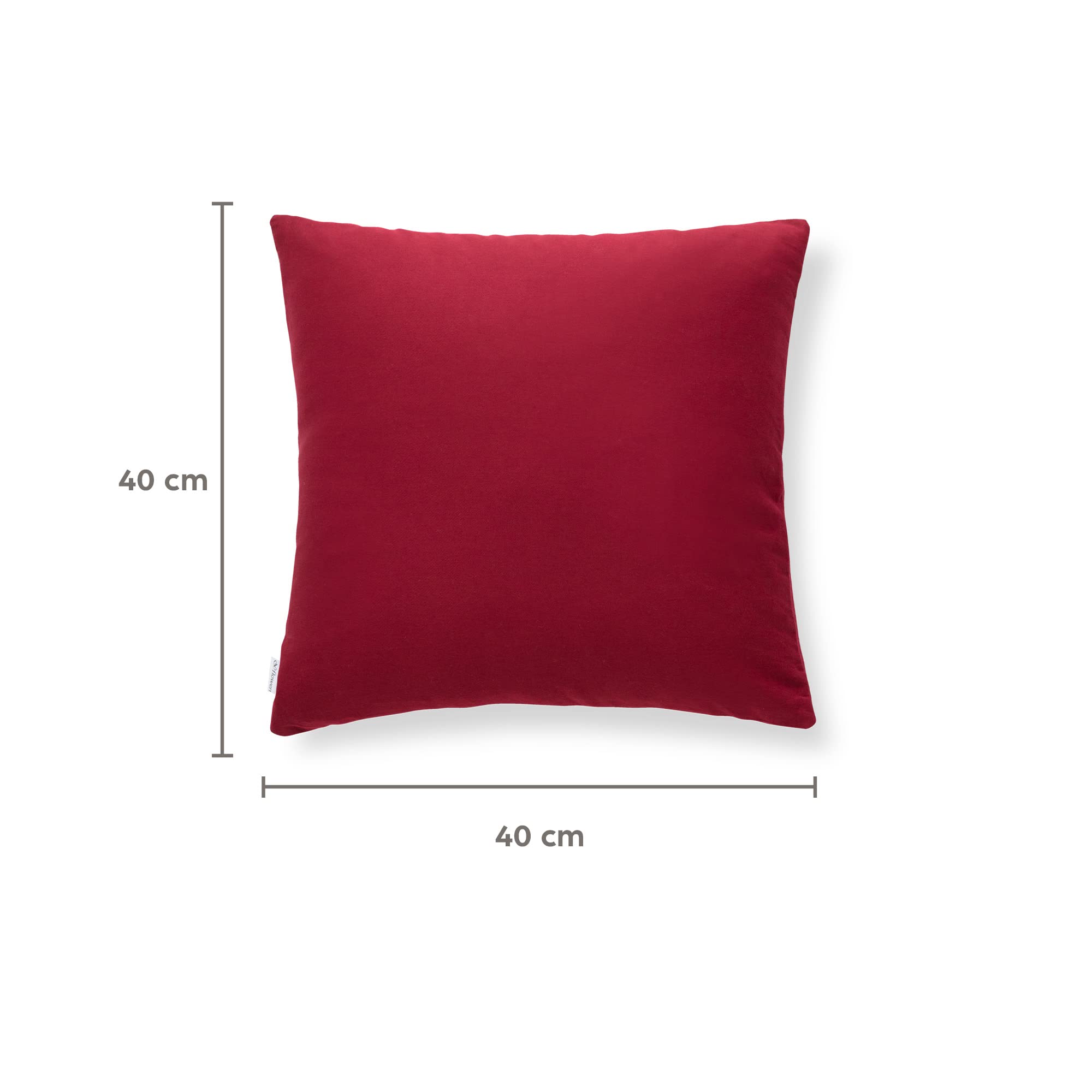 Flowen Federe Cuscini Divano 40x40 Set da 2 Copricuscini Decorativi 100% Cotone Effetto Seta Tessuto Morbido Anallergico Antiacaro e Traspirante Fodere con Cerniera Nascosta Lavabili in Lavatrice