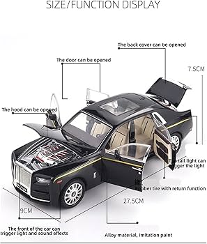 Amazon.com: MING ZHEN Toy car Model 1/18 for Rolls Royce