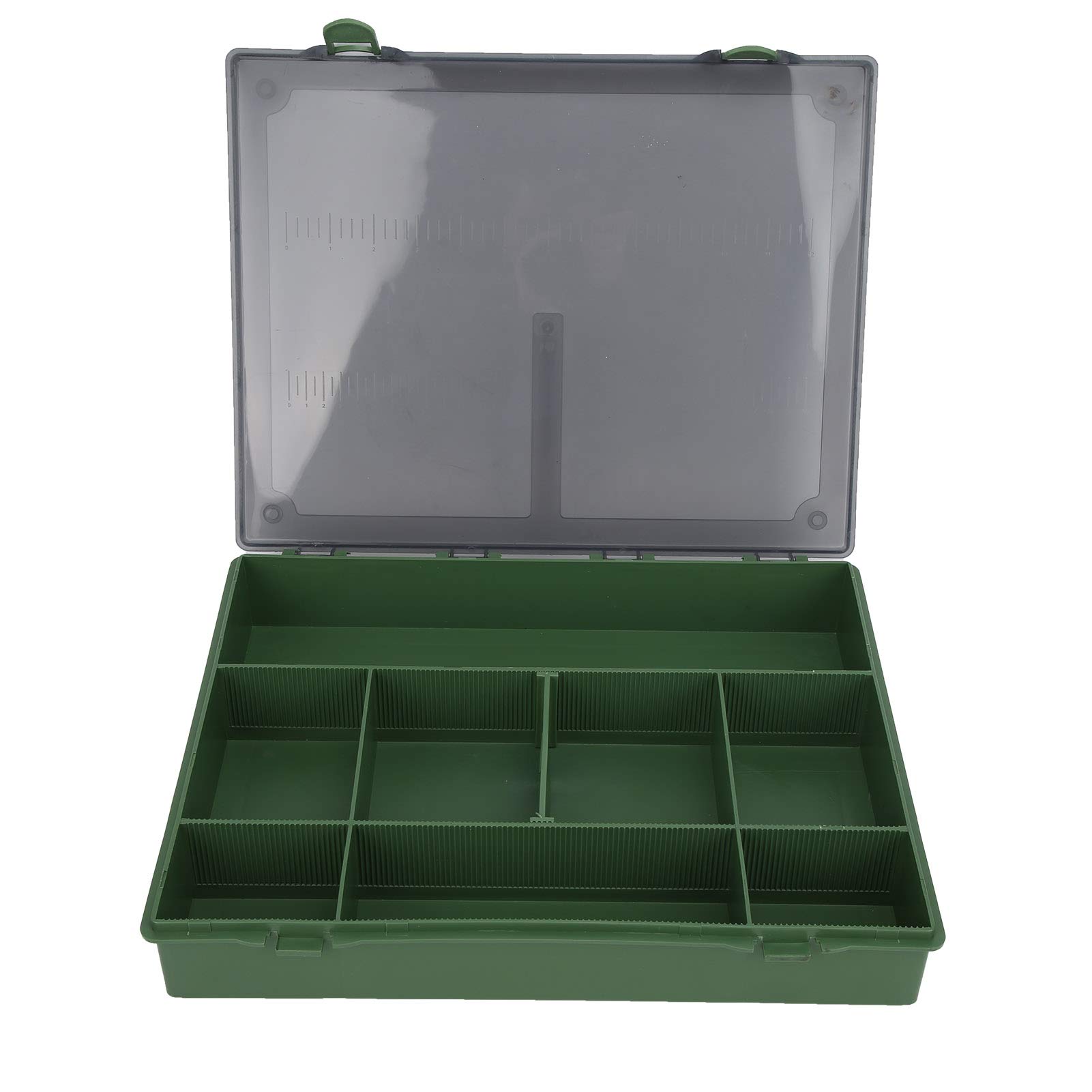 Qqmora Caja de Aparejos de Pesca de Gran Capacidad, Estuche de Almacenamiento Duradero para Accesorios de Pesca con Reglas, 365x285x55mm
