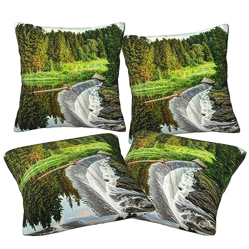 Housse de coussin cascade BAFAFA pour raviver un canapé terne avec douceur 45x45