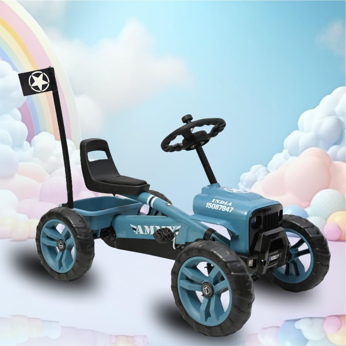 DHANOAS Ammy Go Kart Tricycle Racing Ride on Kids Car, Comfortable Seat, Pedal | Ride on Kids | Go Kart for Kids Drive 2-5 Years ISI Certified (B0D1RCTSH7) Amazon Price History, Amazon Price Tracker