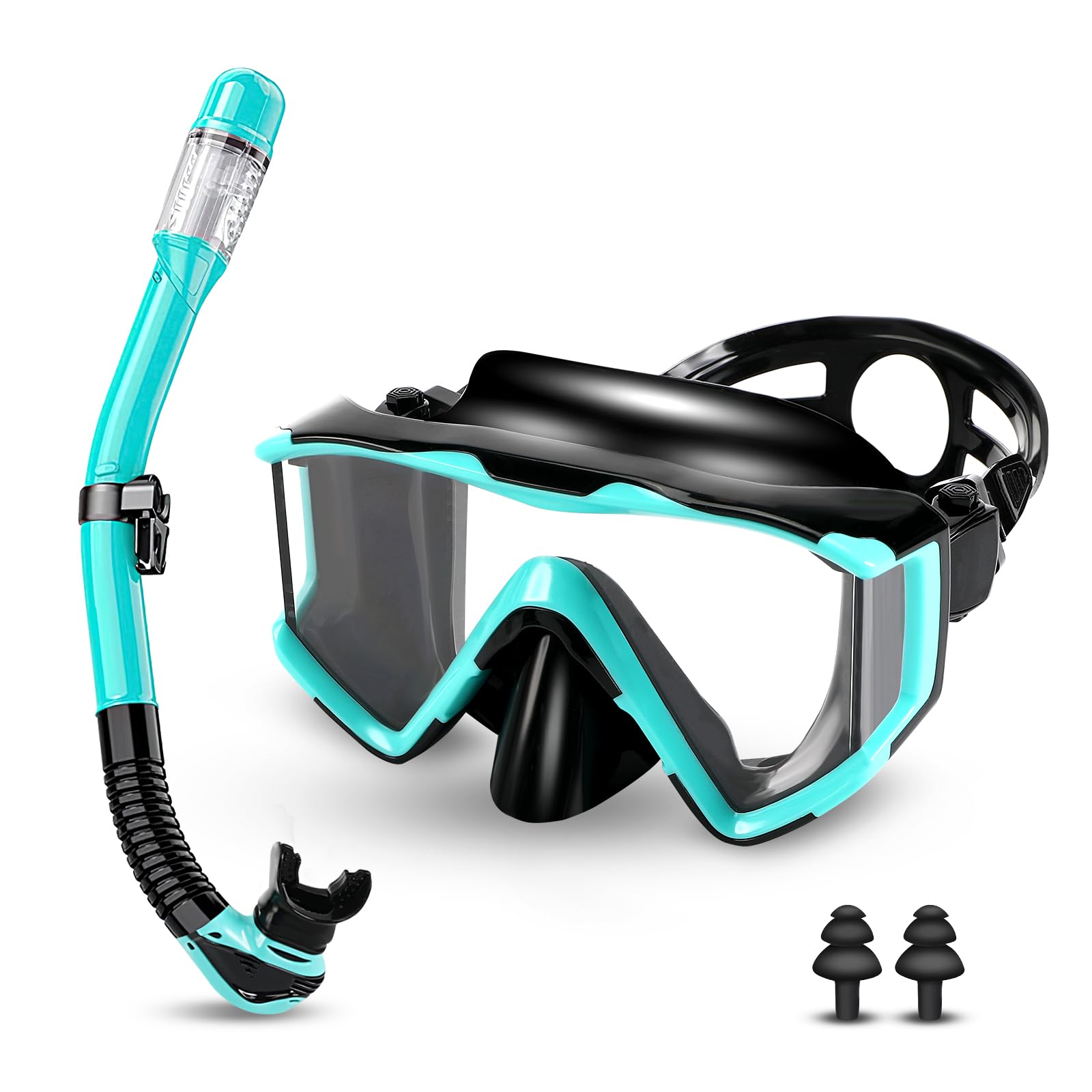 Set per Snorkeling Adulti con Maschera e Boccaglio,Occhialini da Sub panoramici a 180°,Maschera da Snorkeling Antiappannamento e Anti-Perdite,Set da Snorkeling per Snorkeling e Immersioni