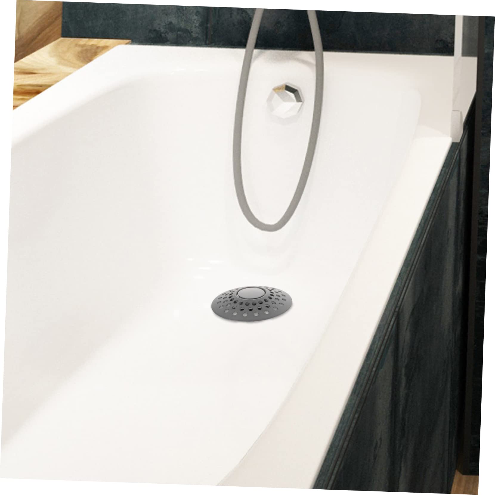 Tapón de Drenaje para Bañera Negro de Cobre, 1,3-1,6 Pulgadas