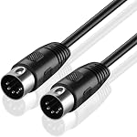 TNP MIDI Câble (1FT, 1 Boîte) - 5 Épingle DIN Hommes Audio MIDI à MIDI Connecteur Interface Jack câble fil de connexion